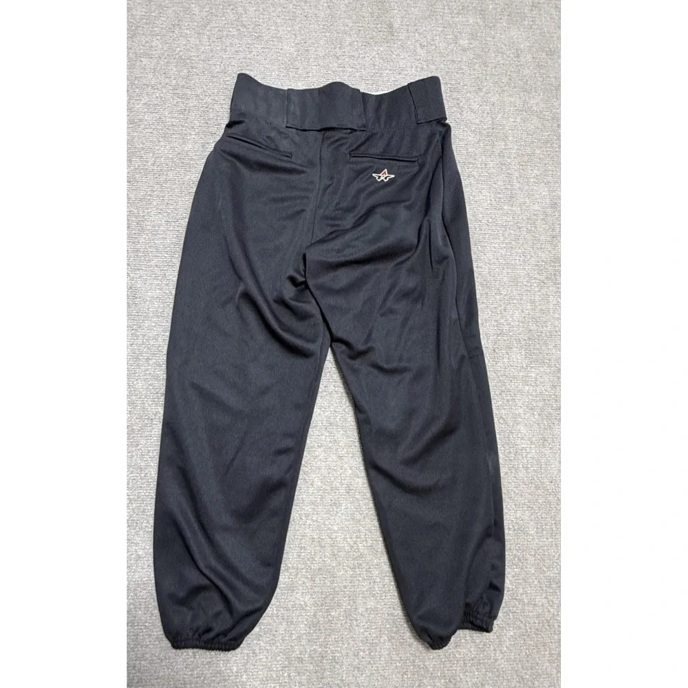 Alleson Athletic Baseball Pants Youth XL‎ Black Ankle Elastic Cuff Polyester